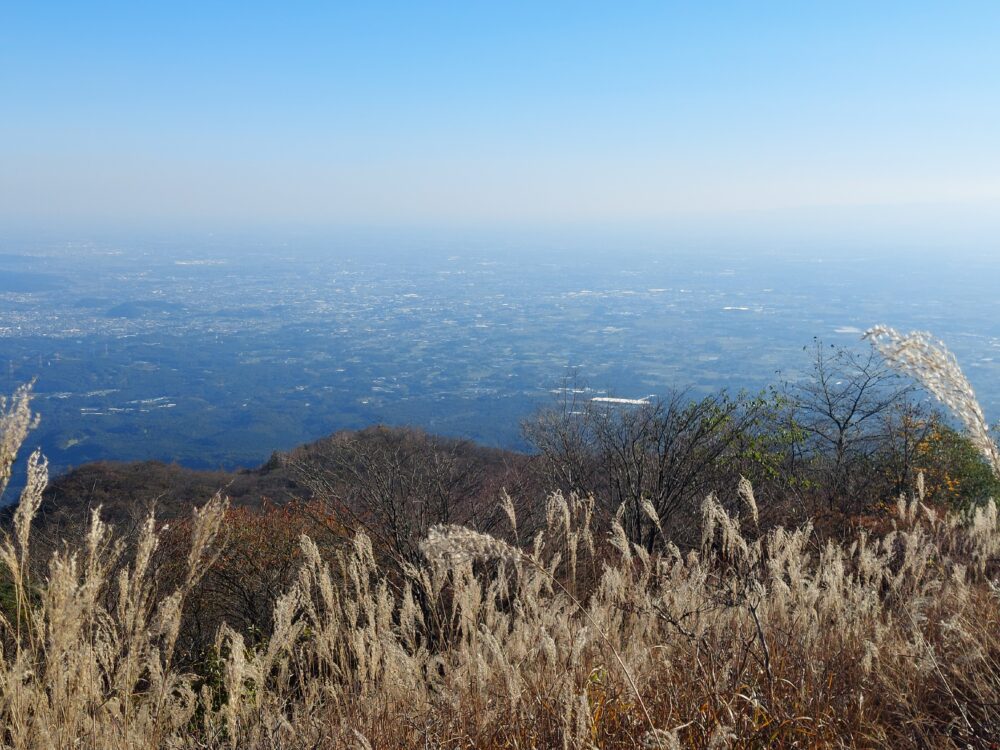 赤城山・長七郎山山頂から眺める関東平野