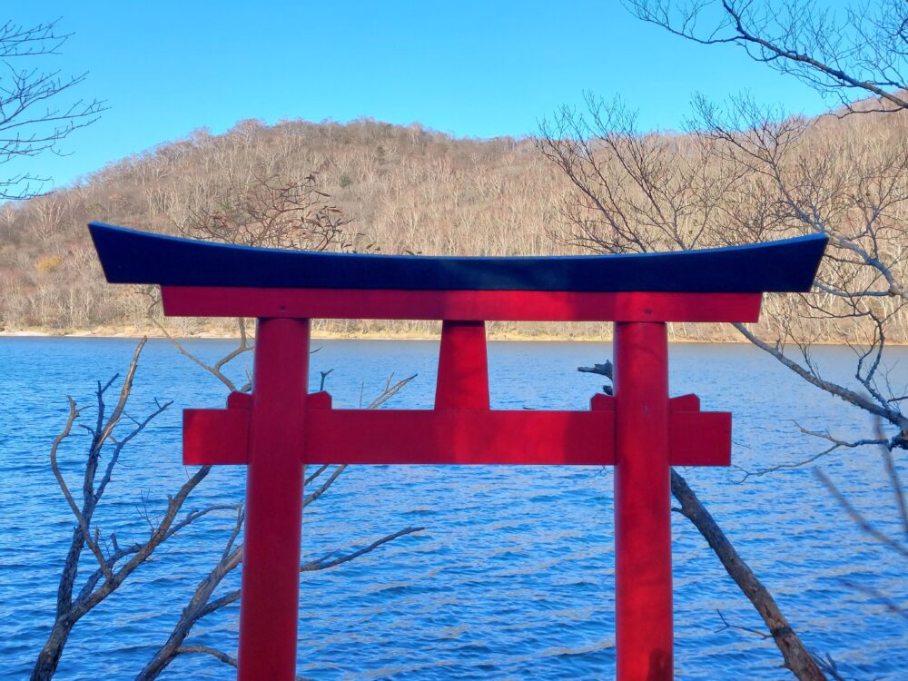 赤城山・小沼の天竜弁財天の鳥居