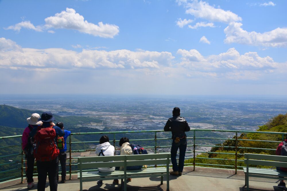 筑波山のコマ展望台から見た関東平野