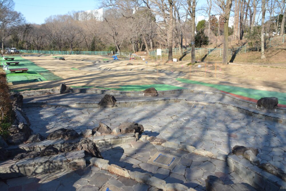 北本市子供公園のせせらぎ（じゃぶじゃぶ池）