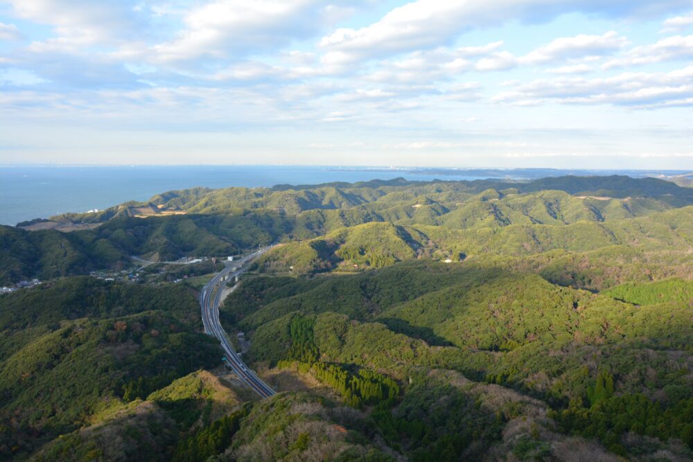 鋸山の地獄のぞきから見た景色