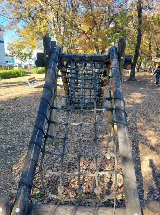 伊佐沼公園のアスレチック遊具