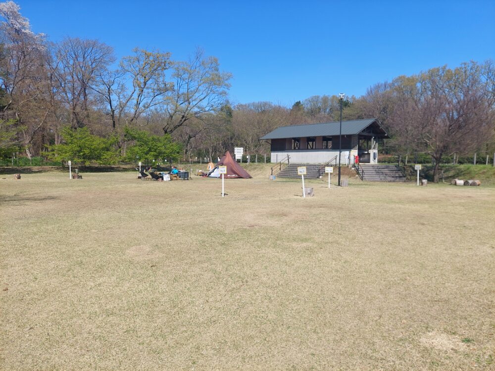 所沢カルチャーパークのキャンプ場
