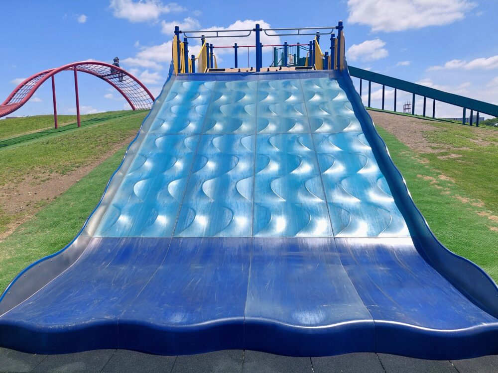 権現堂2号公園（ハッピー公園）の巨大遊具（ビッグモーグルヒル）