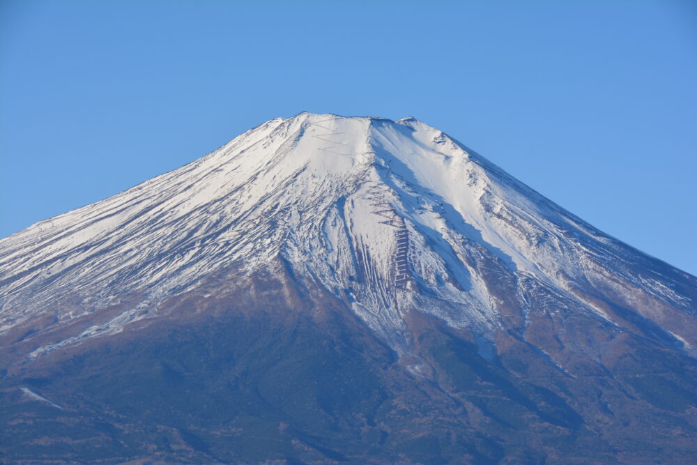 平尾山山頂から見た富士山の山頂部