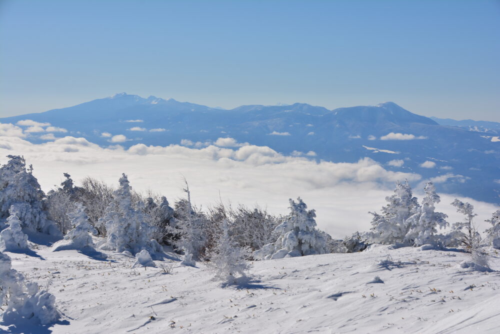 湯ノ丸山山頂から見た八ヶ岳