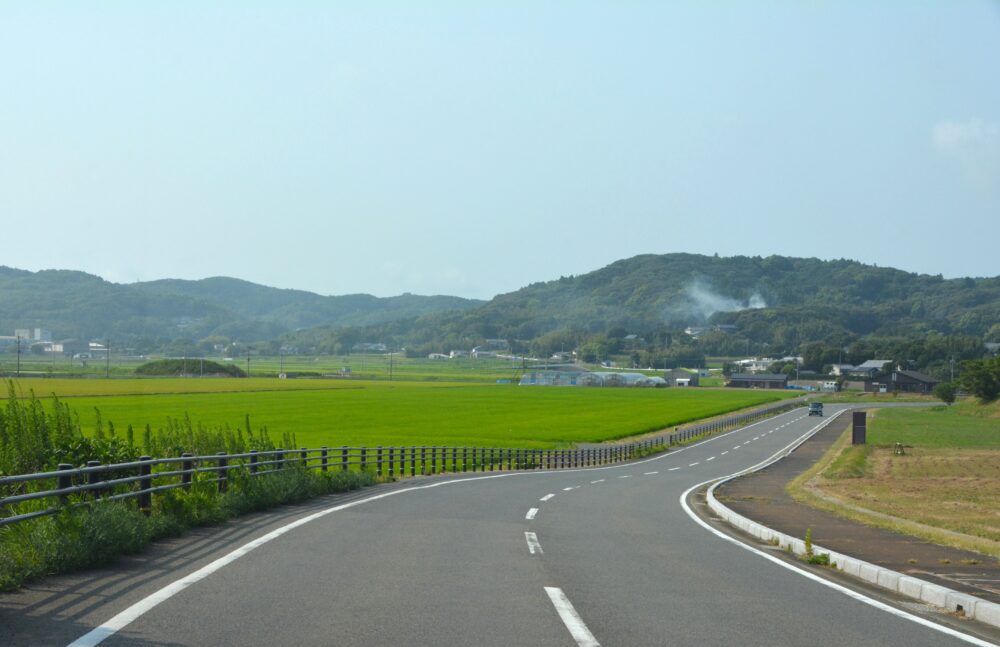 壱岐島ののどかな田園風景