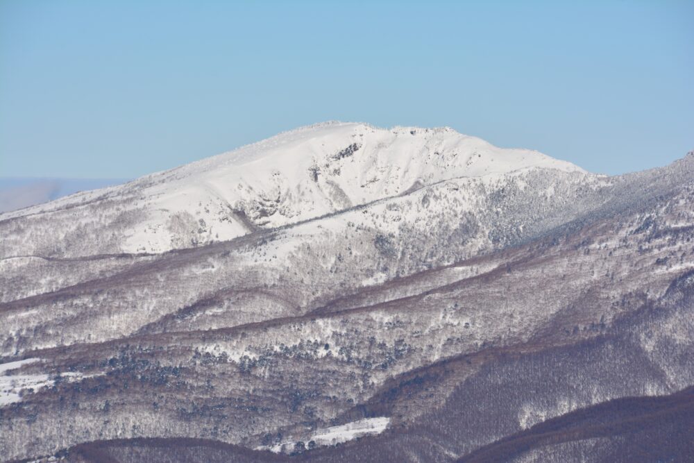 湯ノ丸山山頂（北峰）から見た根子岳