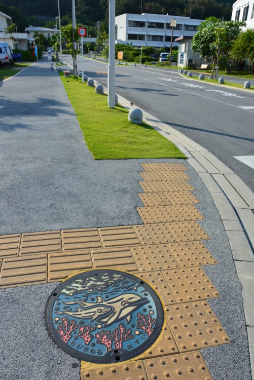 父島のくじらのマンホール