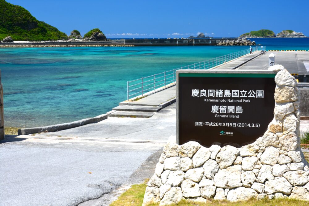 慶留間島の港