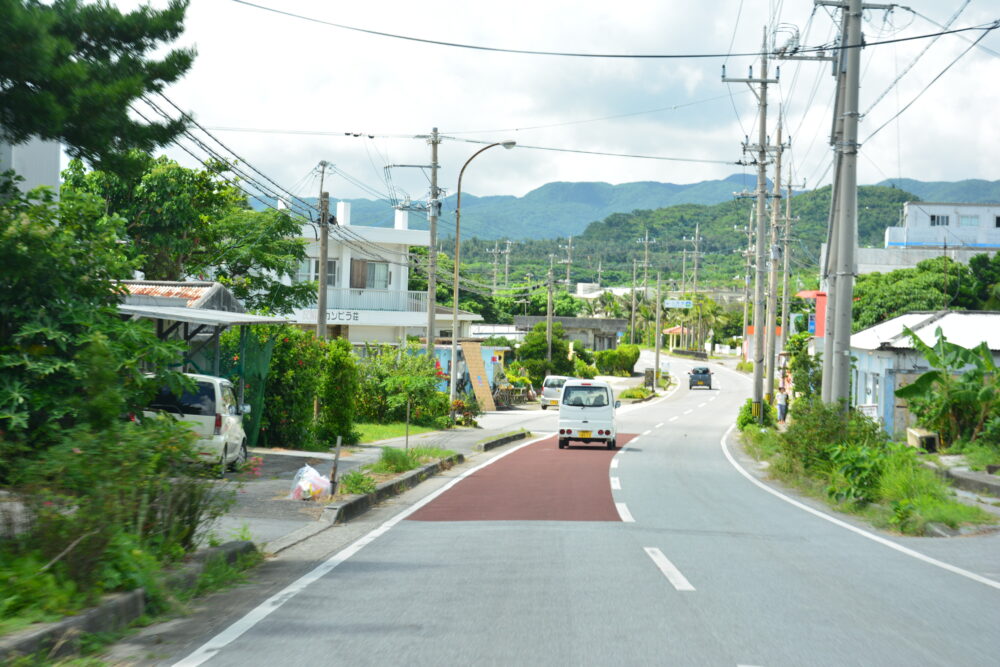 西表島・上原集落の市街地