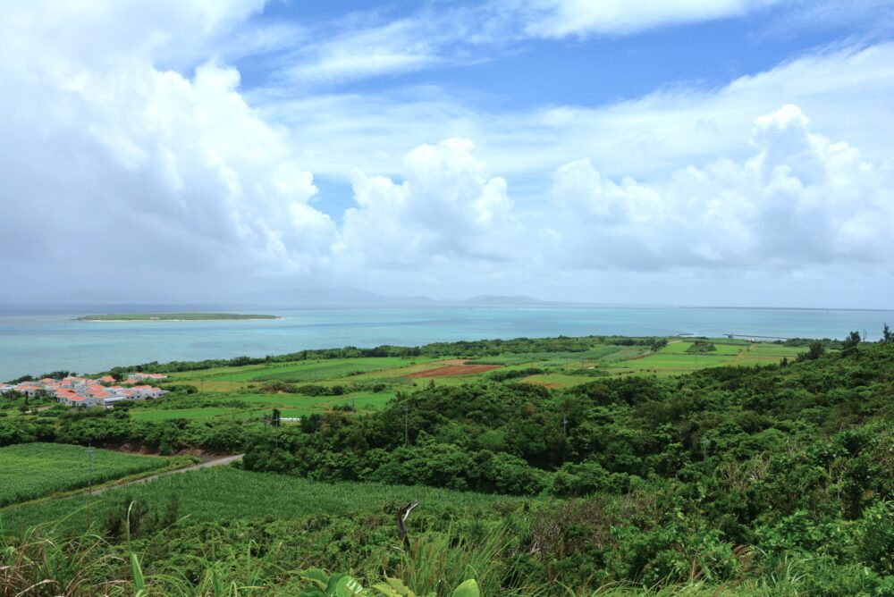 小浜島の大岳展望台から見た景色