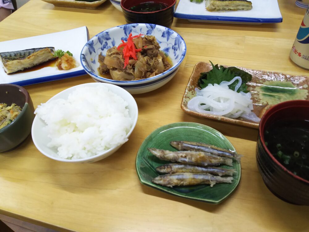 座間味島の宿の晩御飯