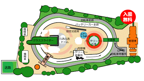 深谷わんぱくランドの園内マップ