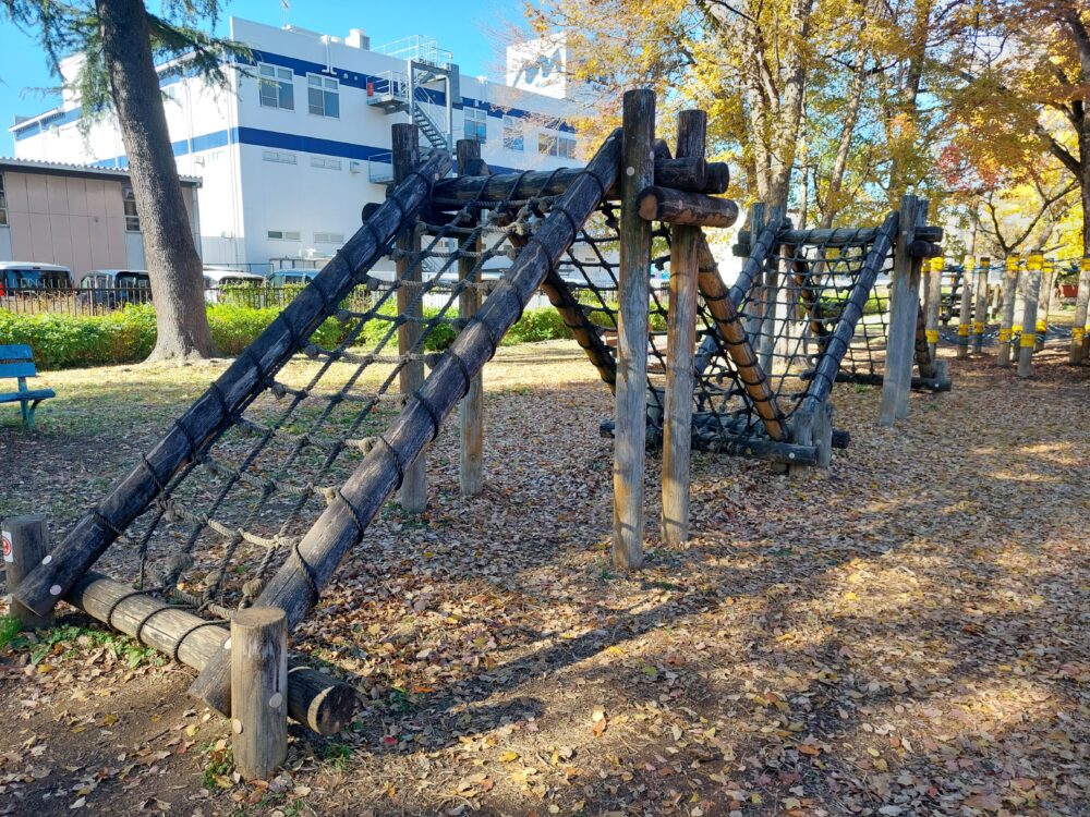 伊佐沼公園のアスレチック遊具