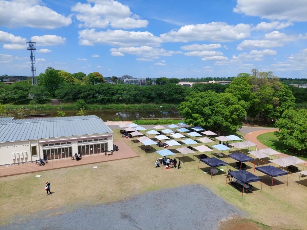 びん沼自然公園の展望台から見た景色