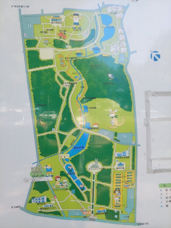 智光山公園のマップ