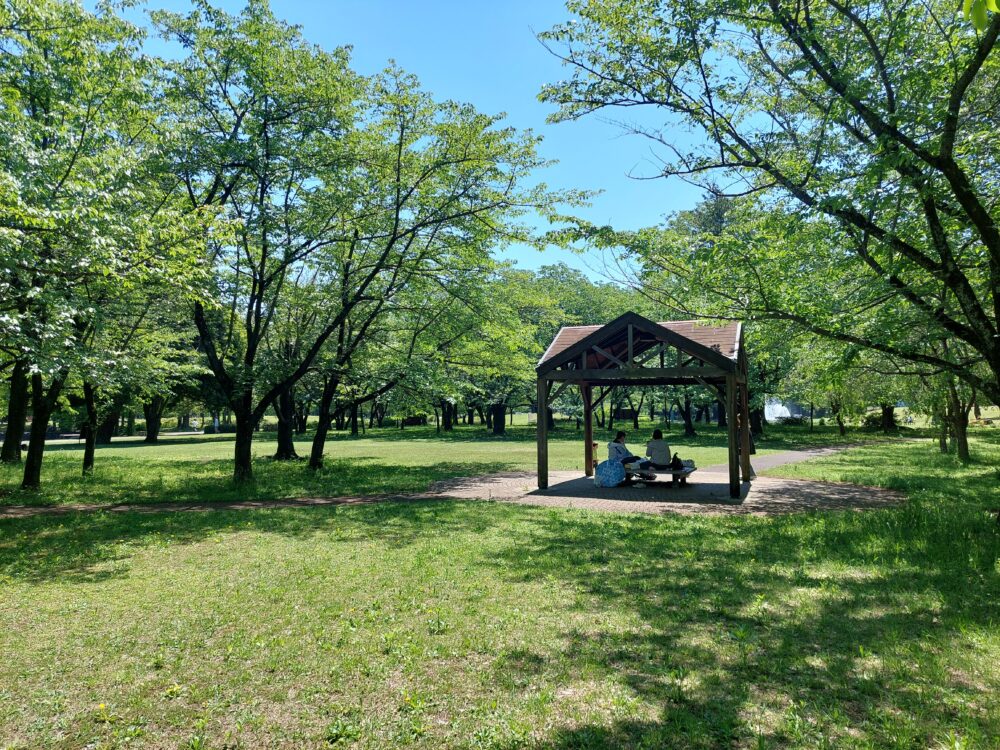 彩の森入間公園のバーベキューガーデン付近の東屋