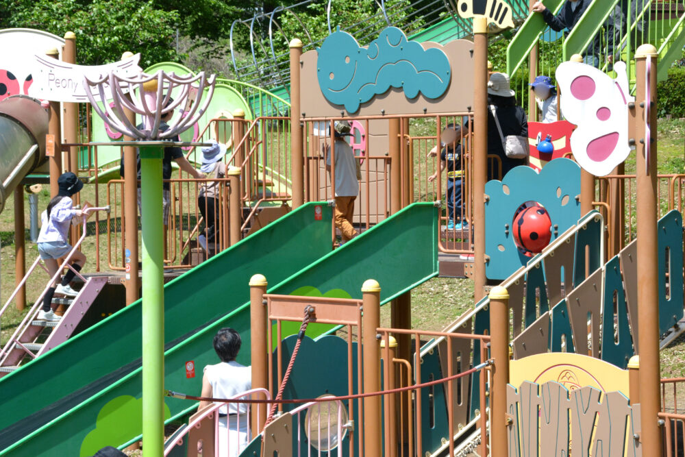 東松山ぼたん園の大型複合遊具の構造