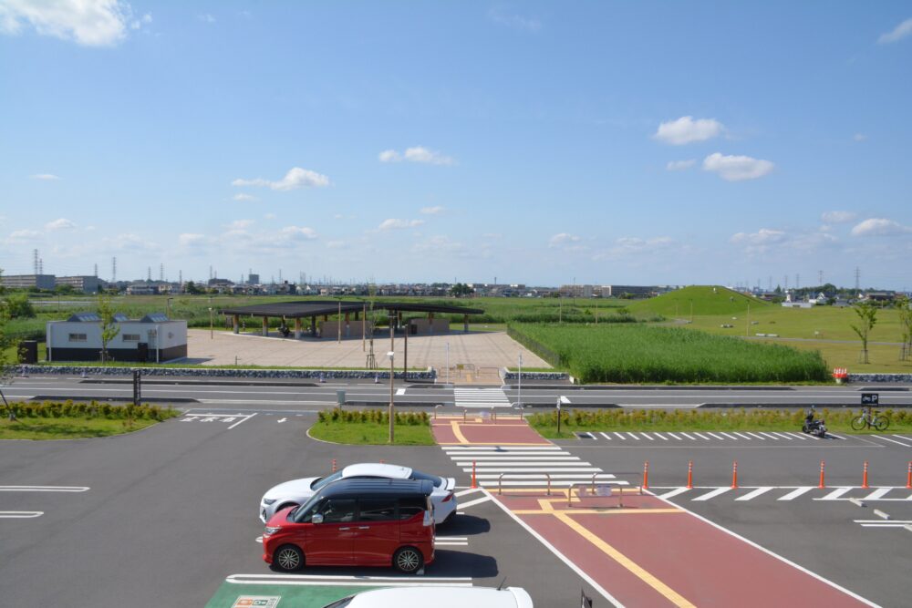 春日部夢の森公園・管理棟の屋上から見た北園