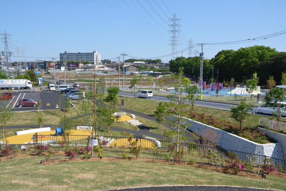 大和田水辺の丘公園の眺望の丘から見た景色
