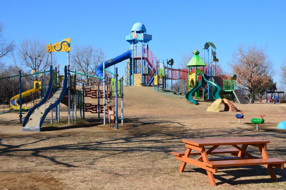 羽生水郷公園のコバトン広場にある複合遊具
