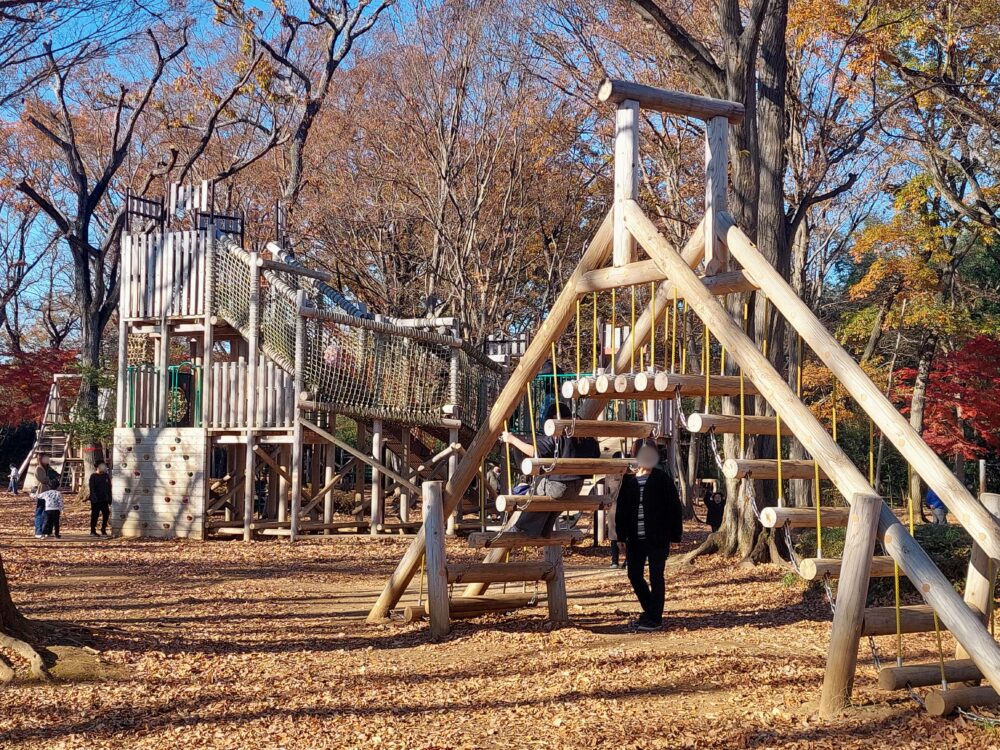 内牧公園のアスレチック遊具