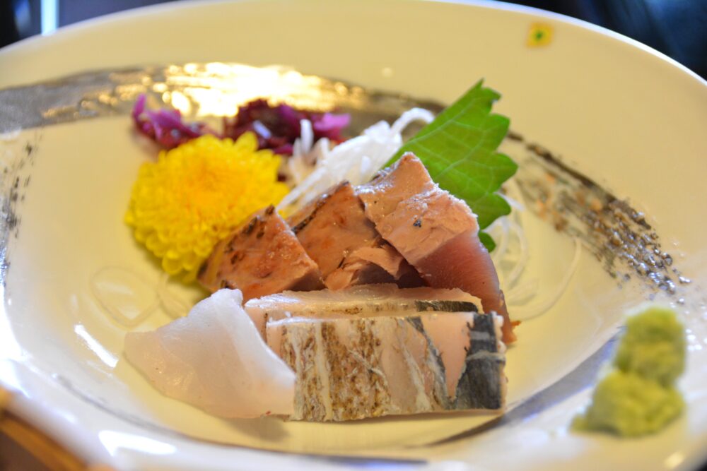 お造りの宿 味湯海亭 福松荘の豪華な朝食(お造り)