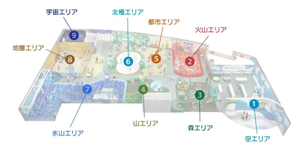 ちきゅうのにわ羽生店のフロアマップ