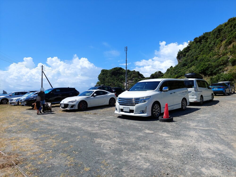 鵜原海水浴場の駐車場