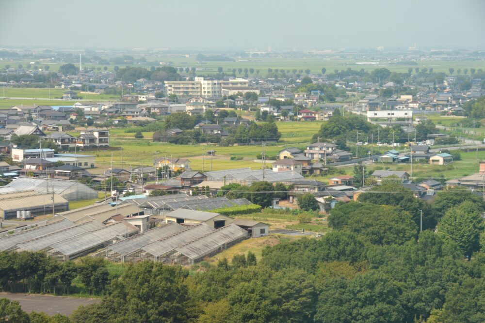 行田タワーから見た行田市の町並み