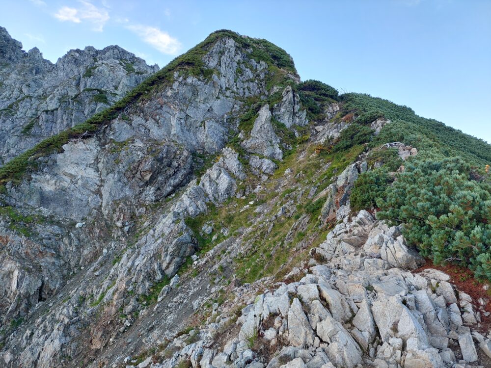 剱岳・早月尾根の岩稜帯