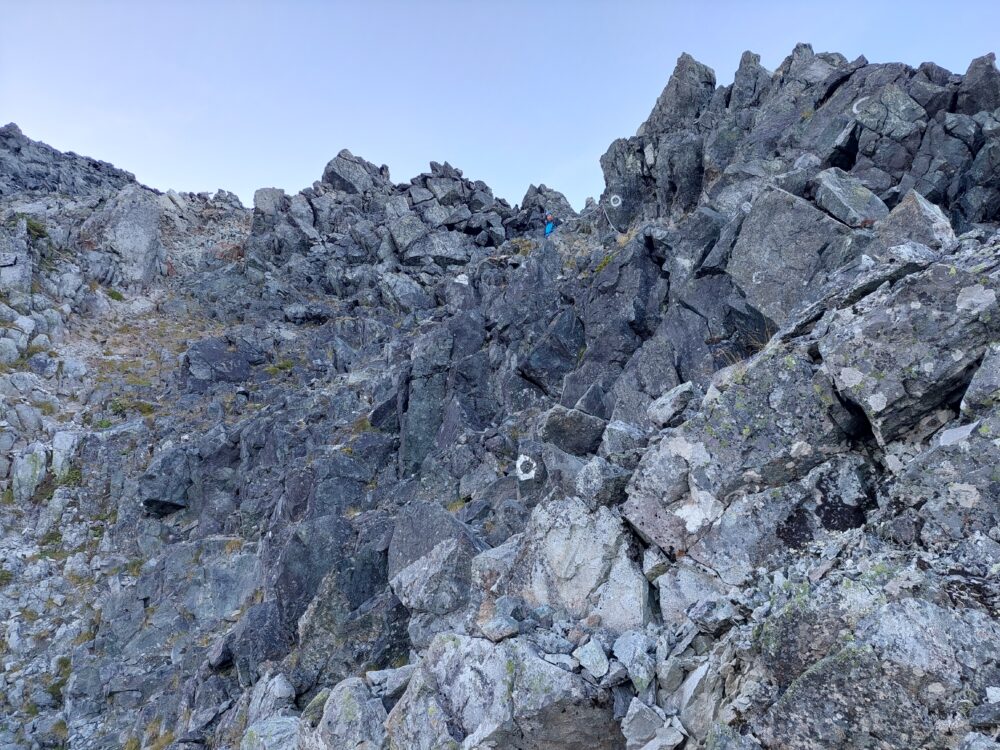 剱岳・早月尾根のクサリ場