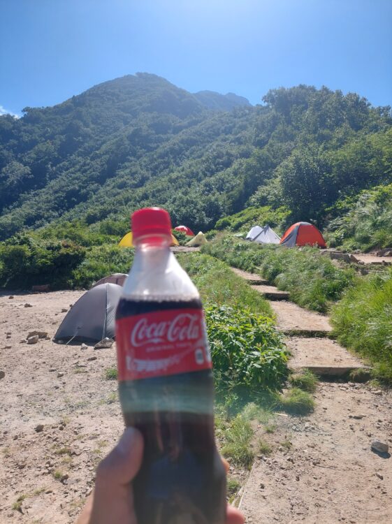 剱岳の早月小屋で飲んだコーラ