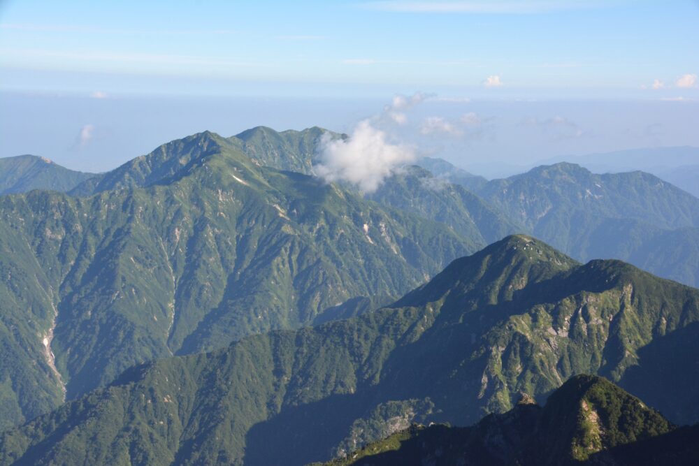 剱岳・早月尾根から見た大猫山・猫又山