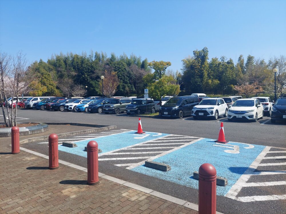 秋葉の森総合公園の駐車場