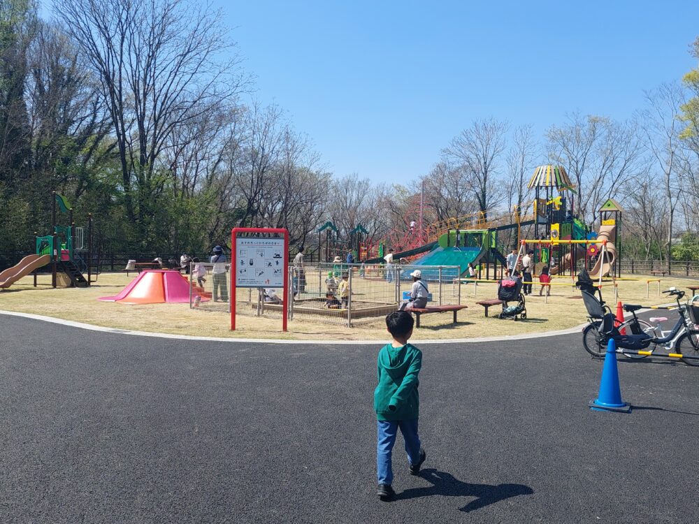 秋葉の森総合公園のアスレチック広場