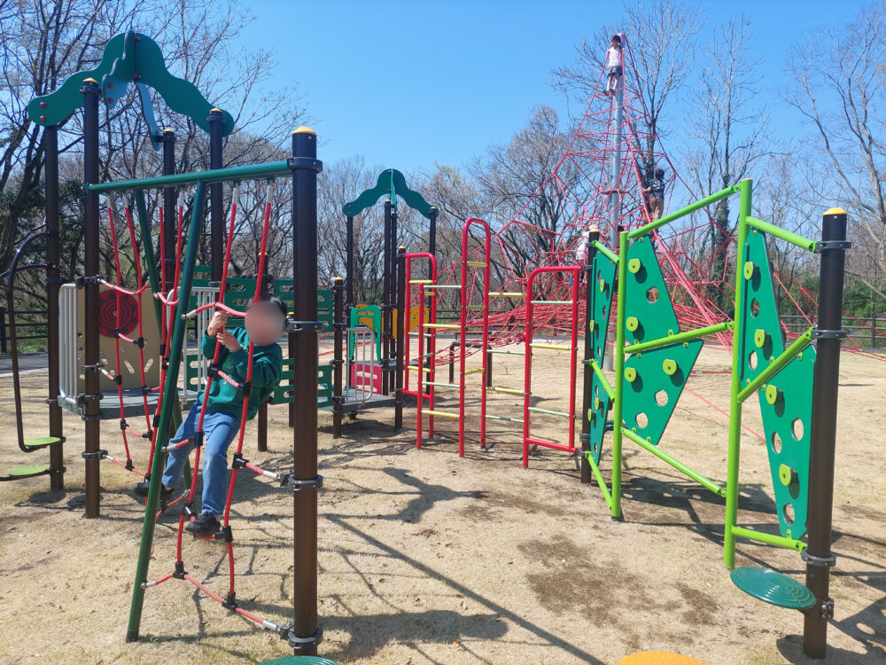 秋葉の森総合公園・アスレチック広場の大型遊具