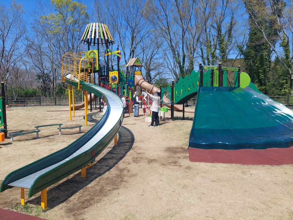 秋葉の森総合公園・アスレチック広場の大型遊具