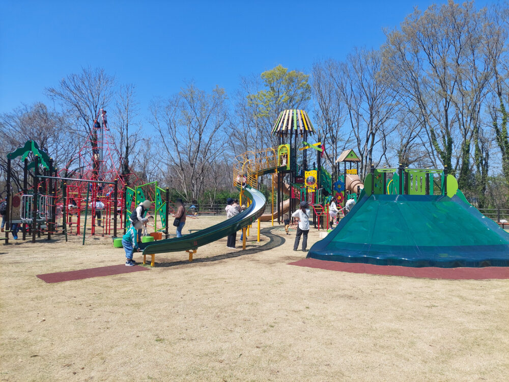 秋葉の森総合公園・アスレチック広場の複合遊具