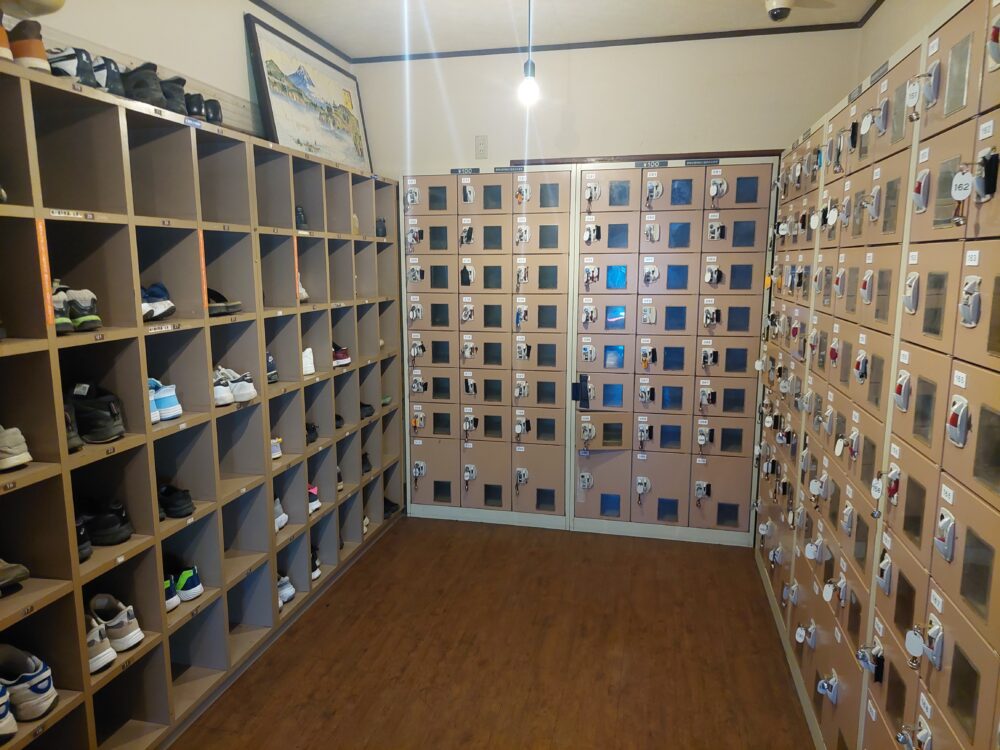 玉川温泉の下駄箱