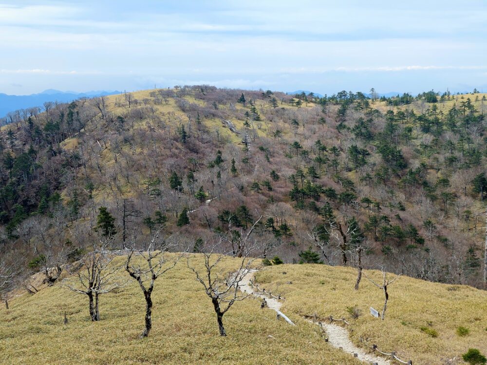 大台ヶ原の縦走路