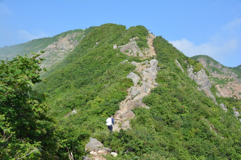 飯豊山の岩場