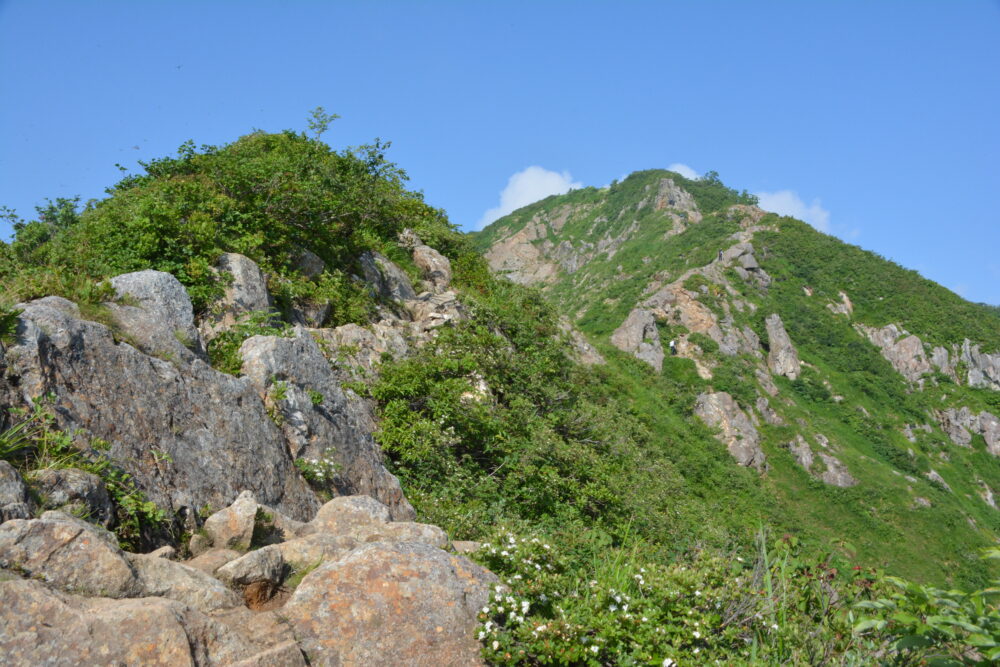 飯豊山の岩場