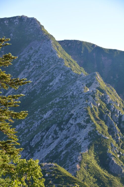 常念岳の登り