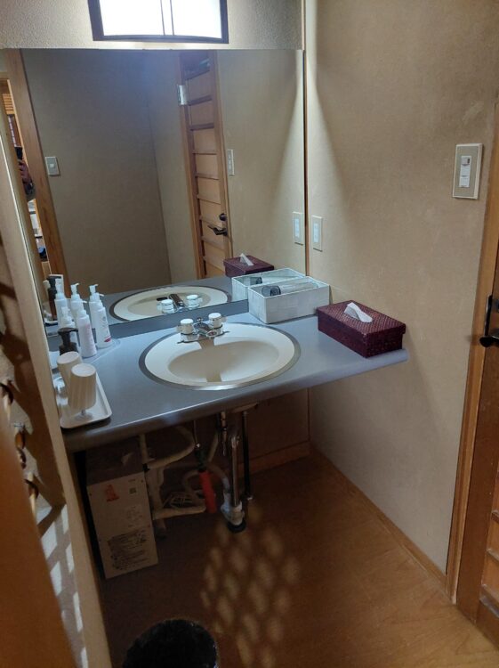 鳴子温泉郷 中山平温泉 うなぎ湯の宿 旬樹庵 琢ひでのお部屋の洗面所
