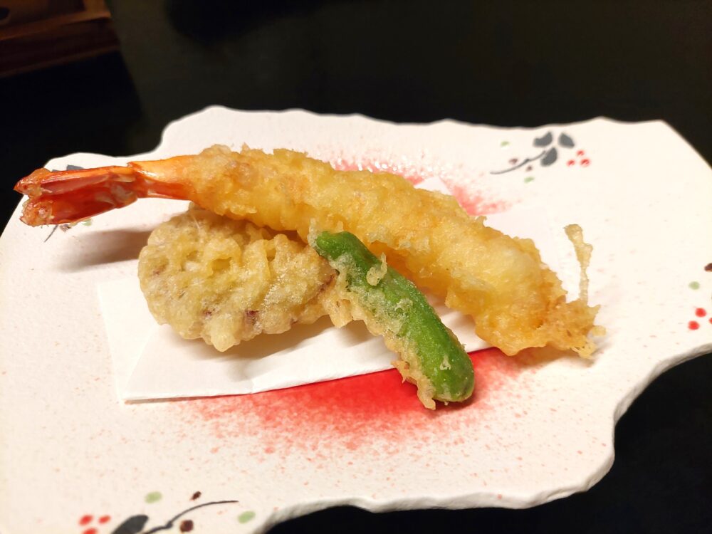 鳴子温泉郷 中山平温泉 うなぎ湯の宿 旬樹庵 琢ひでの夕食(てんぷら)