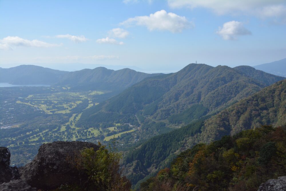 金時山山頂から見た箱根の外輪山